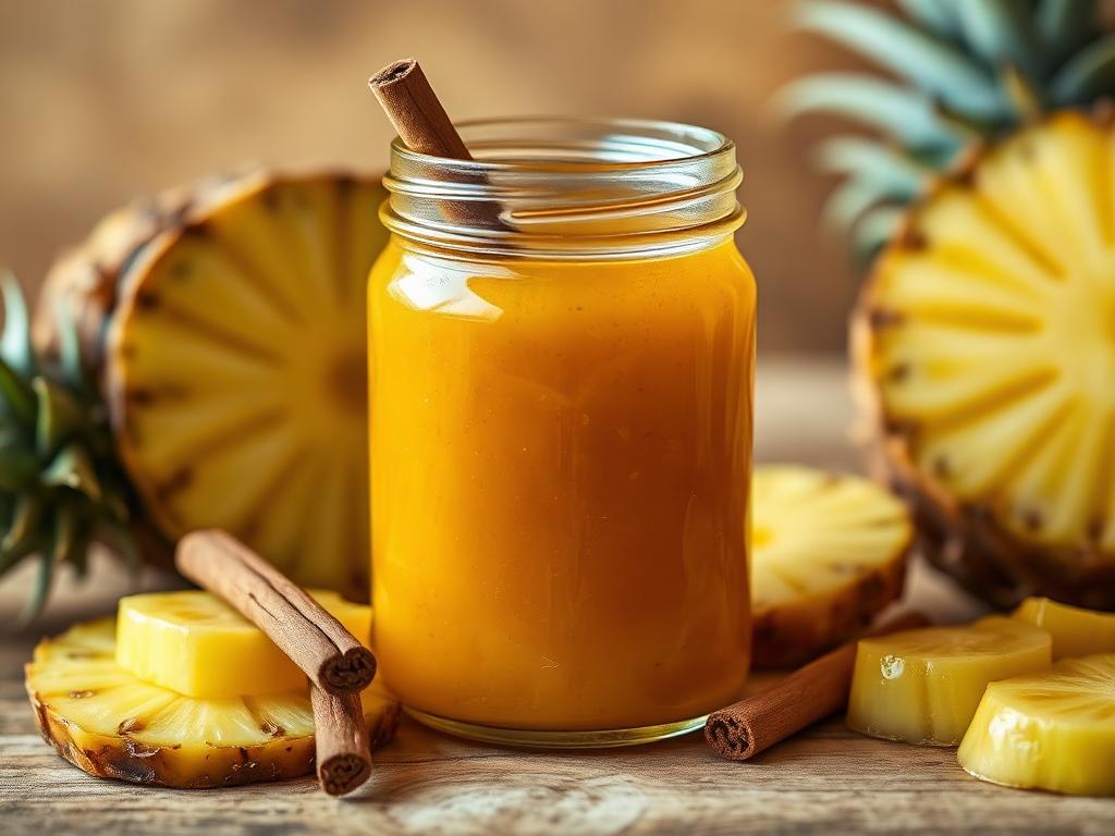 Geleia de abacaxi com canela
