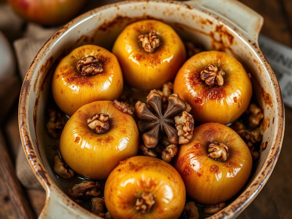 Maçã assada com canela